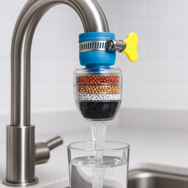 Filtro per acqua del rubinetto girevole a 360° per lavello da cucina