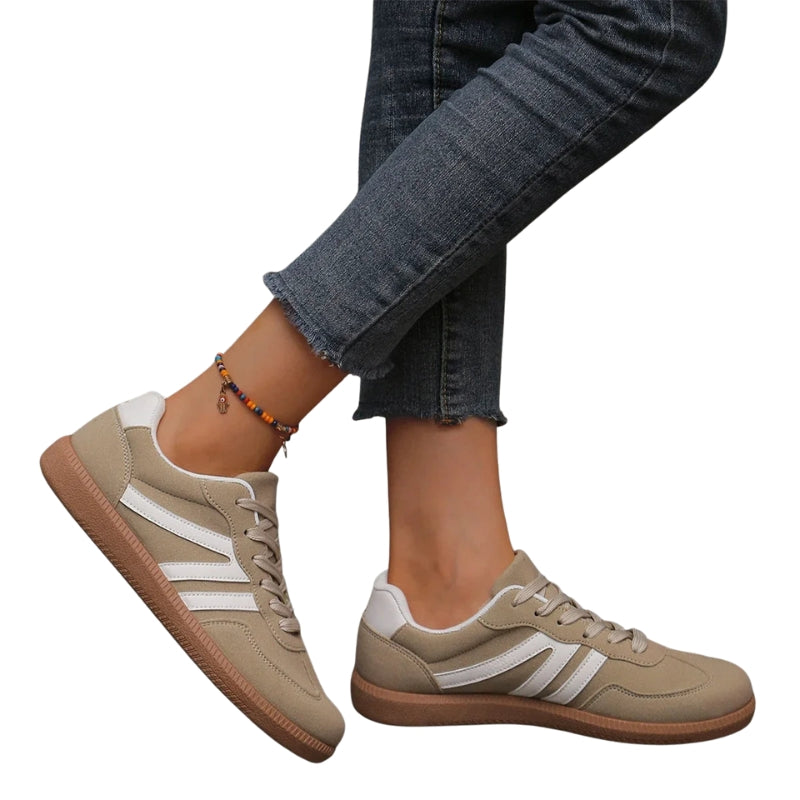 Maya – Baskets à lacets avec imprimé léopard et bout rond