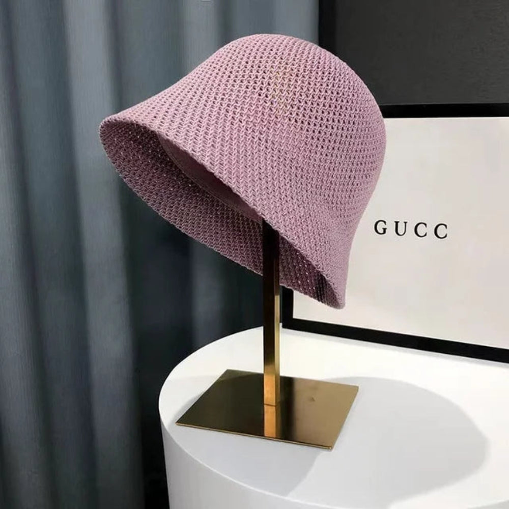 Maria - Elegante zonnehoed met brede rand en inpakbare stijl