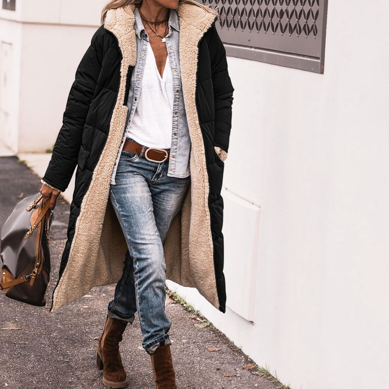 Women’s Hooded Long Sleeve Parka Coat
