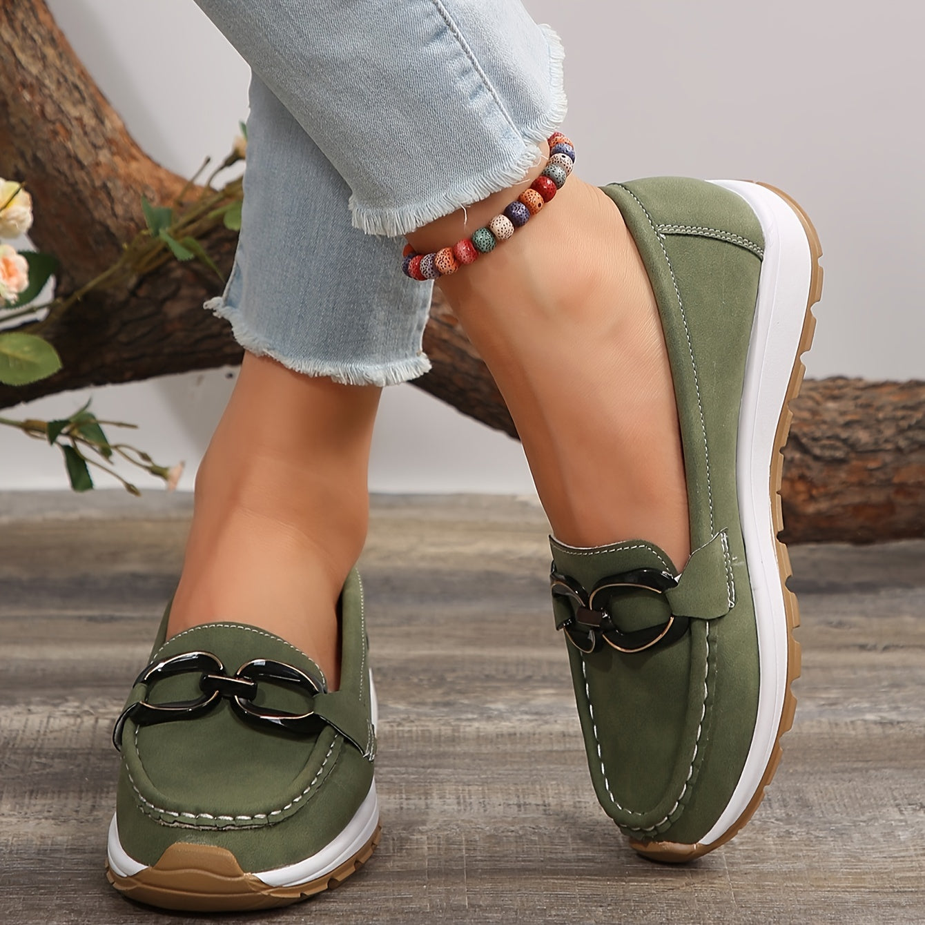 Anna - Sneakers with buckle and padded insole