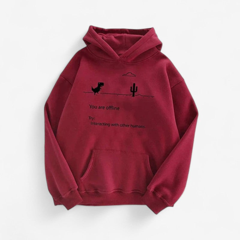 Adele - Lange Mouw Hoodie met Verstelbare Capuchon en Voorzakken