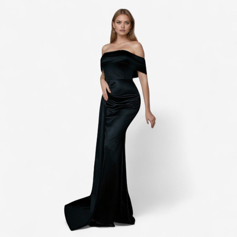 Jessica - Rochie fără Umeri cu Croială Slim