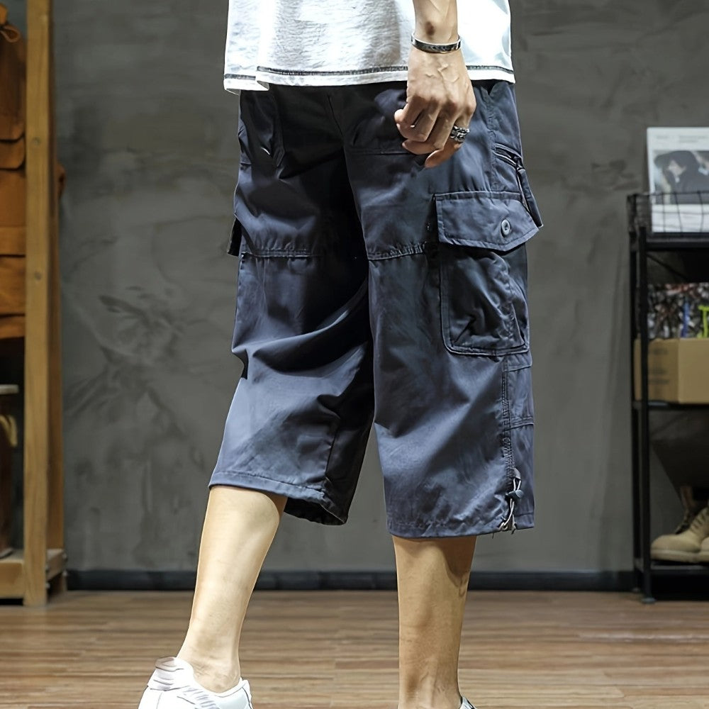 Sander - Pantaloncini Cargo con Vita Elastico e Tasche Multiple