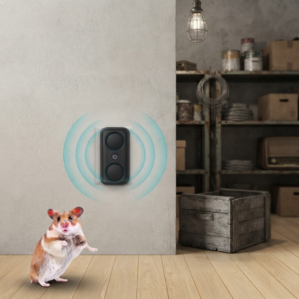 SonicBarrier - Repellente per parassiti a ultrasuoni con design da collegare alla presa