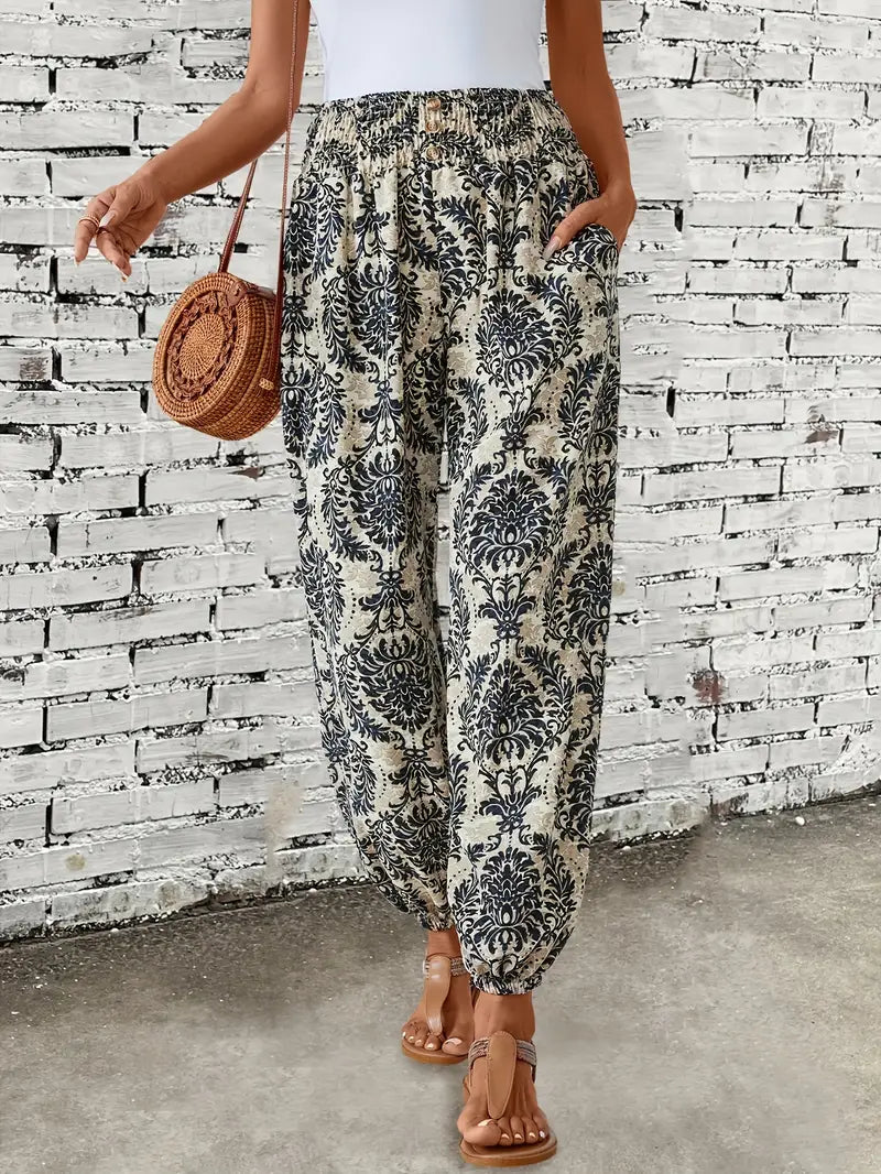 Emliy - Bohemian harem pants with functional side pockets