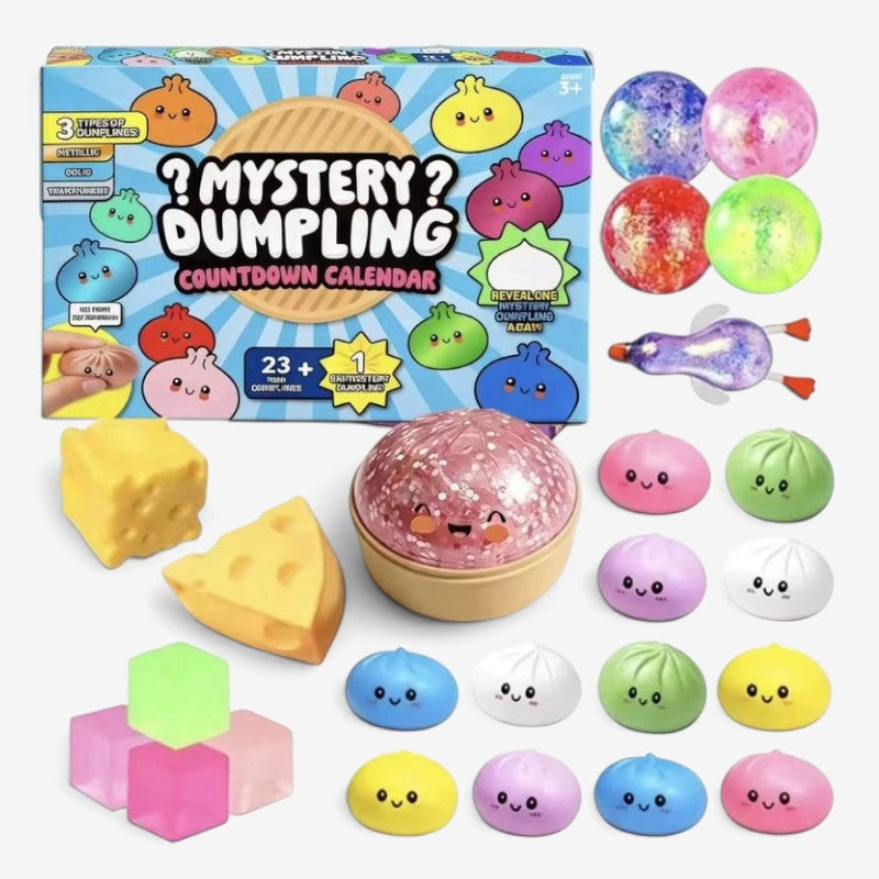 Squishvent - Calendrier de l'Avent de jouets à presser en mousse à retour lent