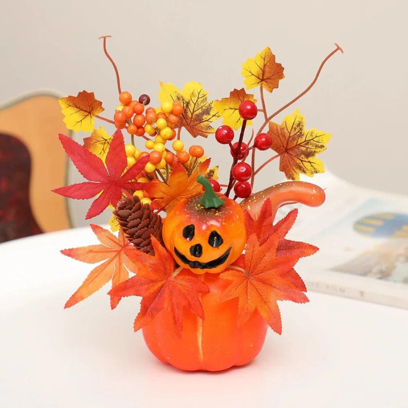 GhostlyGourd - Halloween Decorative Ornament with Pumpkin-Inspired Design