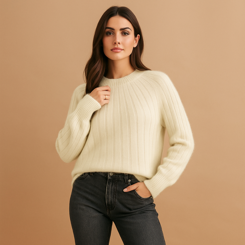 Liora - Long Sleeve Sweater with Crew Neck