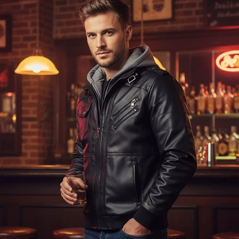 Alden - Veste zippée à manches longues avec capuche