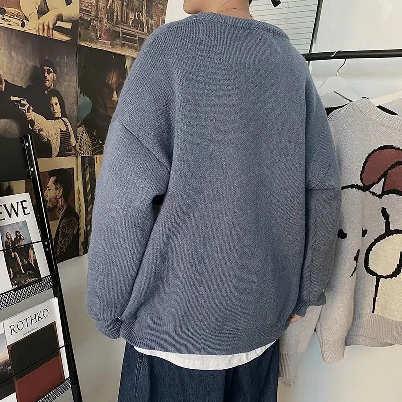 Willem - Long sleeve oversized sweater with crew neck