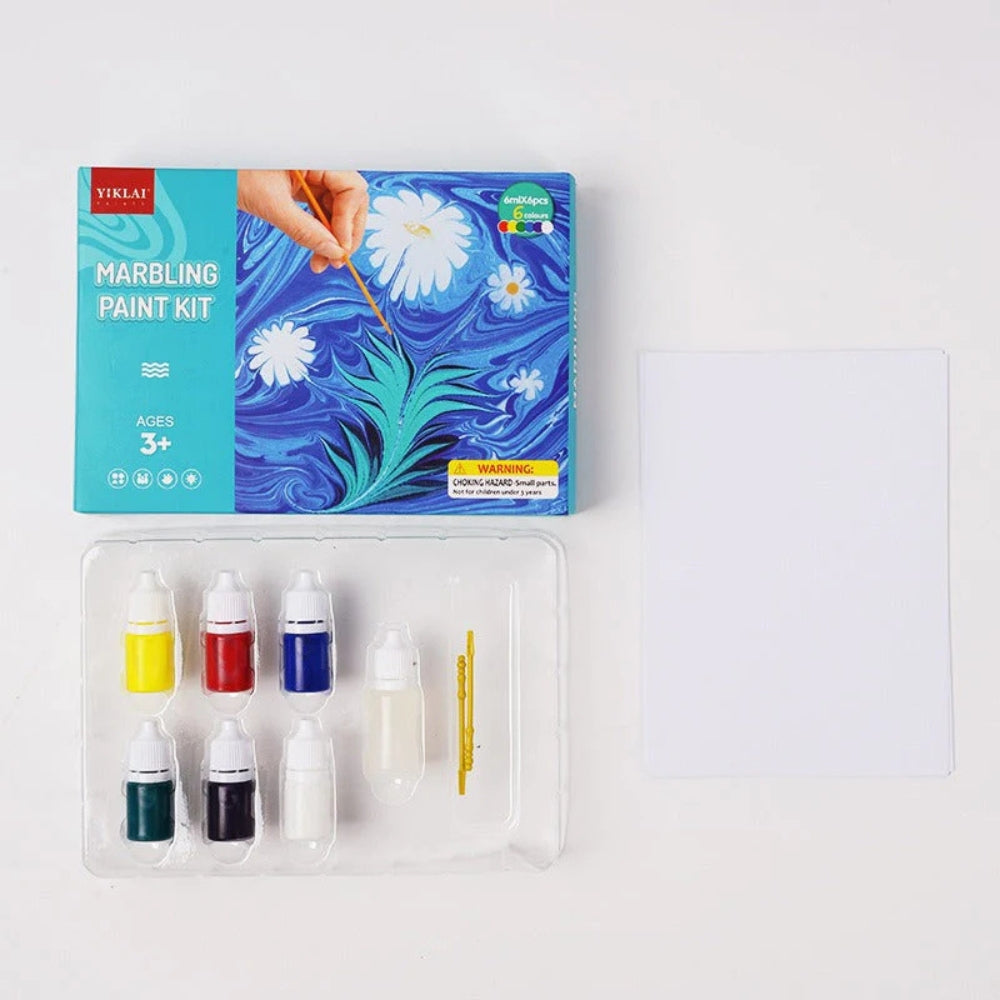 MarbloArt – Set de vopsele pentru marmorat pe apă cu instrument de vârtej pentru distracție artistică DIY