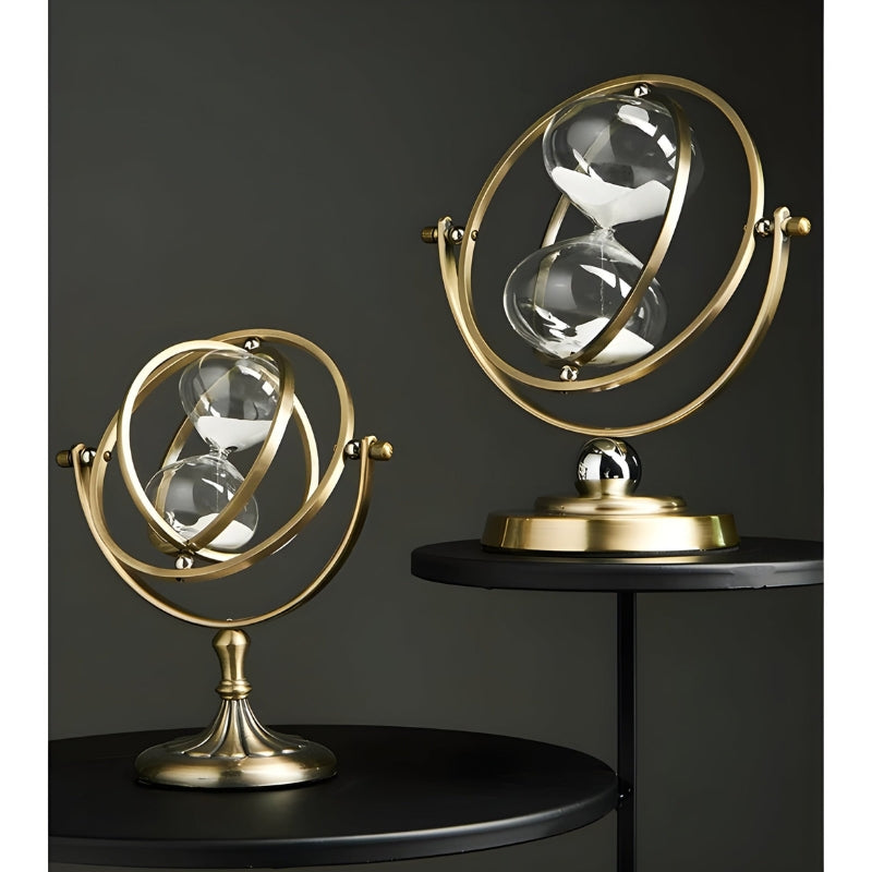 TimeLuxe – Noords Retro Metalen Zandloper voor Huis- en Kantoordecoratie
