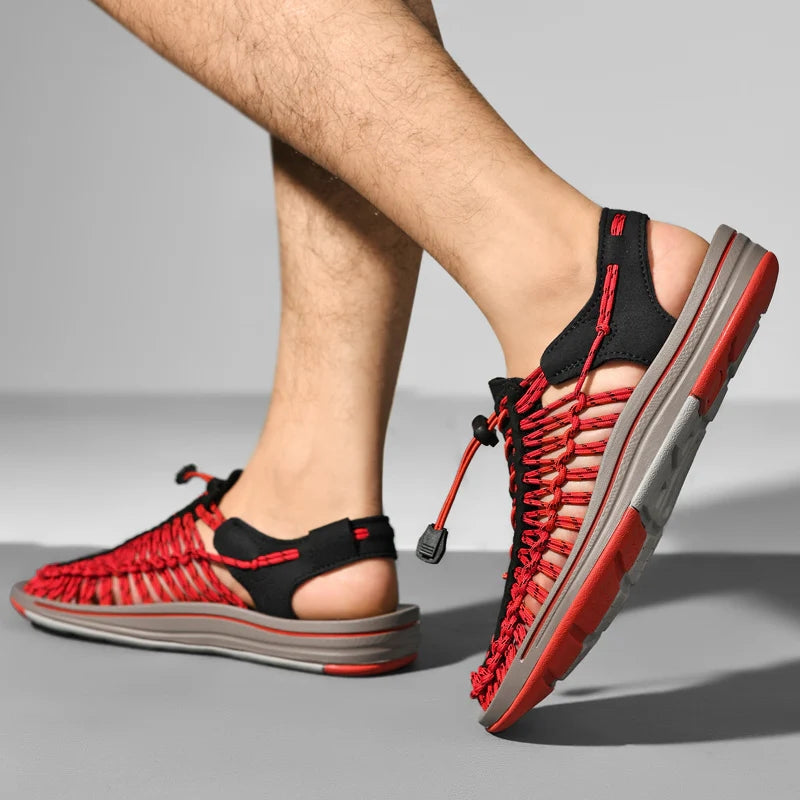 SplashBreeze – Chaussures Modernes avec Motif Tissé et Bride de Cheville Ajustable