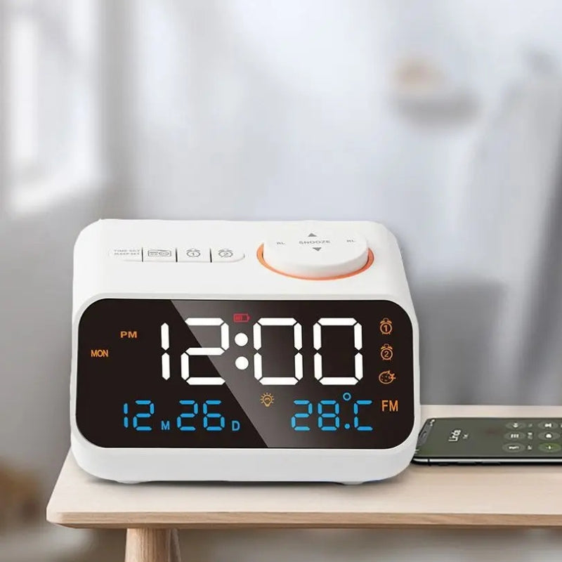 RadioClock - Budzik LED z wbudowanym radiem FM i cyfrowym wyświetlaczem