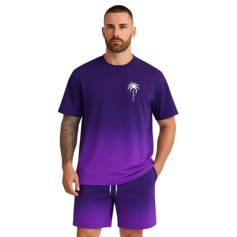 Liam – Set di maglietta a maniche corte e pantaloncini con design stampato
