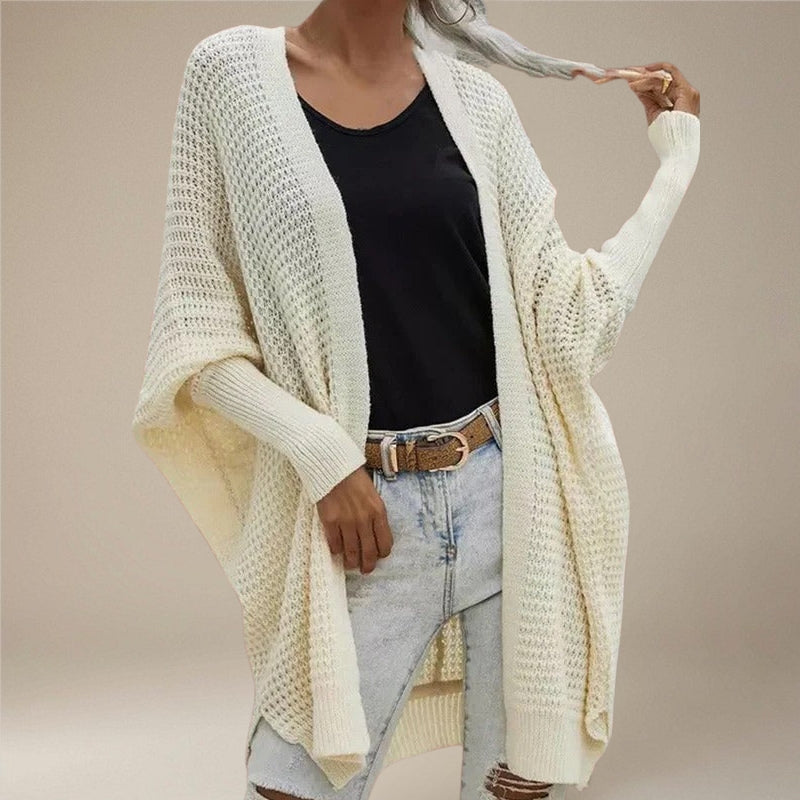 Miranda – Gilet oversize à manches longues avec devant ouvert