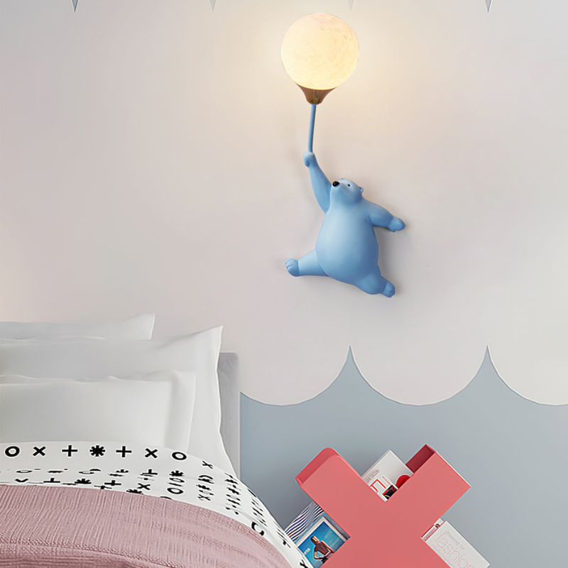 GlowCub – Lampada da parete LED con design orsetto e palloncino