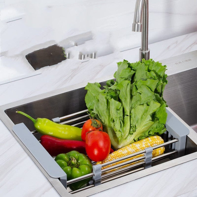 DripNest – Uscător versatil pentru vase cu compartimentare reglabilă și design compact pentru chiuvetă