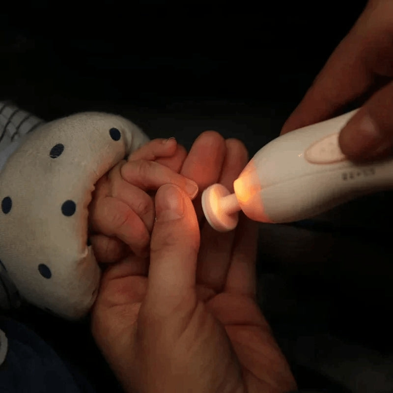 BabyTrim - Elektryczny obcinacz do paznokci dla delikatnej i bezpiecznej pielęgnacji paznokci niemowląt