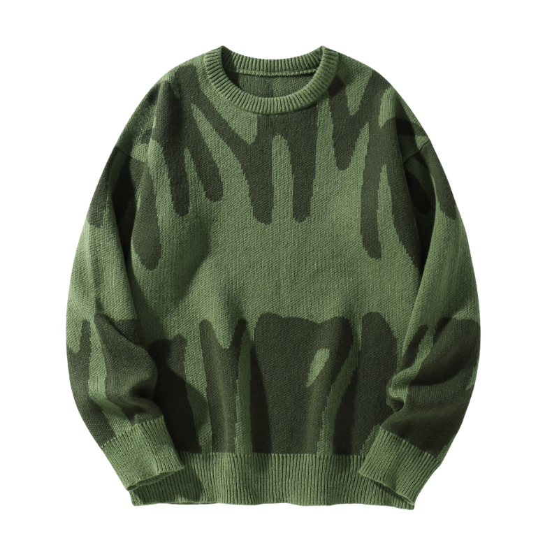 Edward – Long-sleeved sweater with modern print