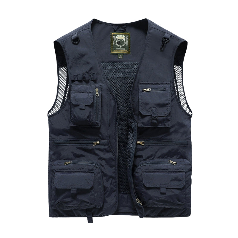 Toby – Lightweight outdoor vest with multiple pockets and zipper closure