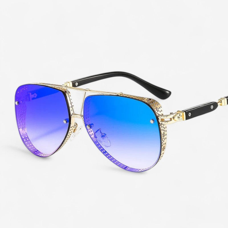 SunGleam – Ochelari de soare ovali cu ramă și lentile degrade