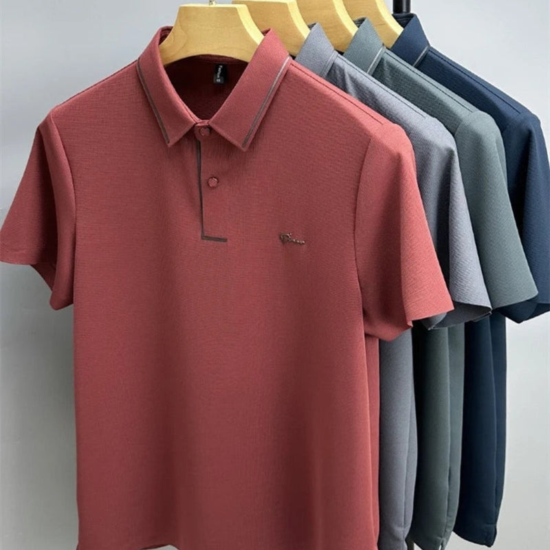 Logan – Polo à manches courtes imprimé avec col à boutons | Confort léger et ajusté | Style décontracté quotidien | Tailles M–4XL
