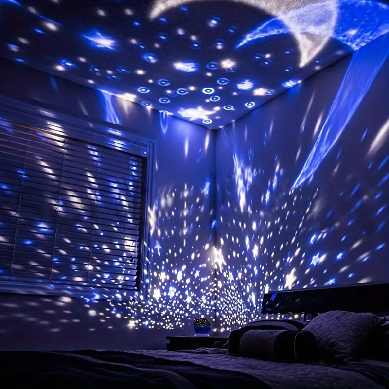 StellaGlow – Star Projector Night Light with Moon and Color-Changing Light