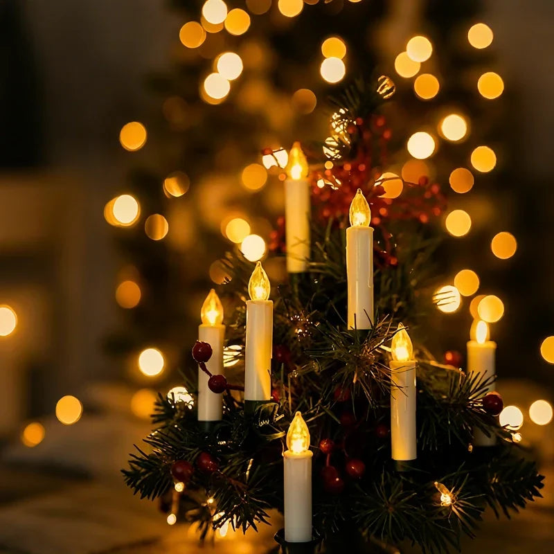 FestiFlame - bezdrátové vánoční svíčky s klipem a dálkovým ovládáním