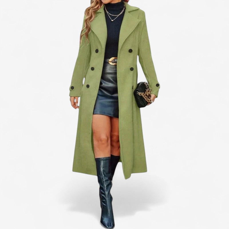 Elara – Manteau croisé à manches longues