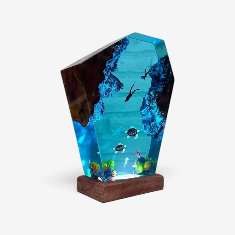 MarineGlow - Lampada decorativa notturna con effetti marini e illuminazione regolabile