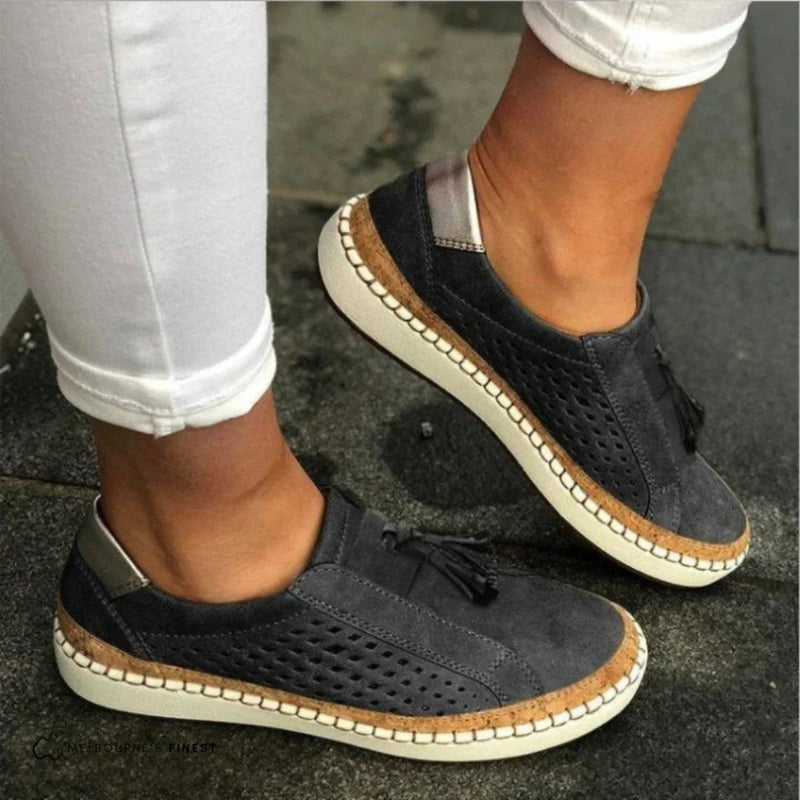 Chaussures plates décontractées pour femmes avec design antidérapant