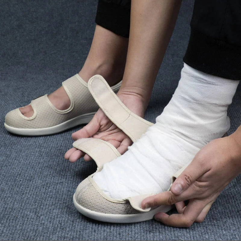 Perforated Round Toe Sandals