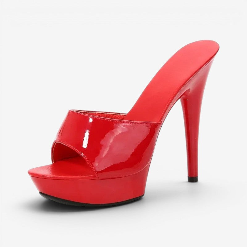 Sandales à talons hauts pour femmes avec bout ouvert