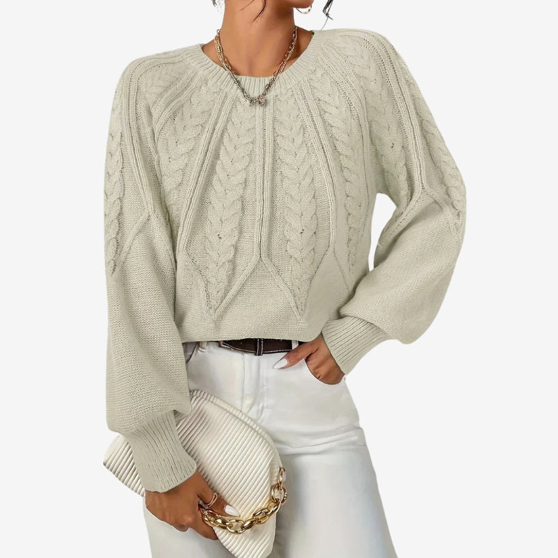 Freya - Long Sleeve Sweater with Crew Neck