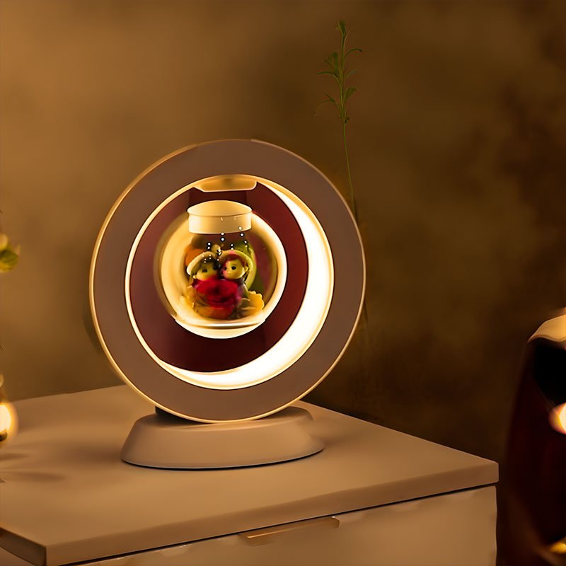 Regalo per la Festa della Mamma | Lampada da Scrivania USB con Fiore Fluttuante