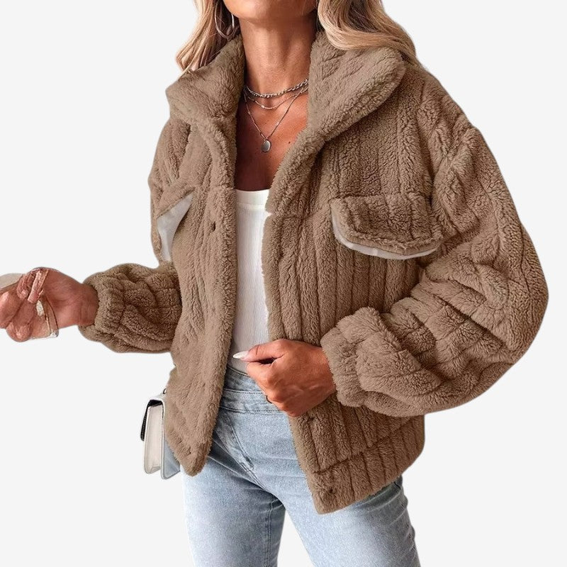 Rylee – Long Sleeve Jacket with Buttons and Chest Pockets
