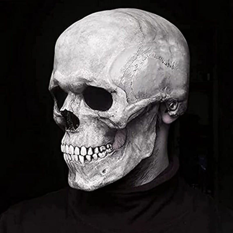 SkullMask - Full Latex Costume Mask with Clear Eyes for Seasonal Use
