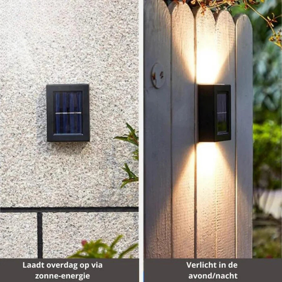 LumiRay – Lampy ścienne solarne z automatycznym włączaniem od zmierzchu do świtu | 1+1 Gratis