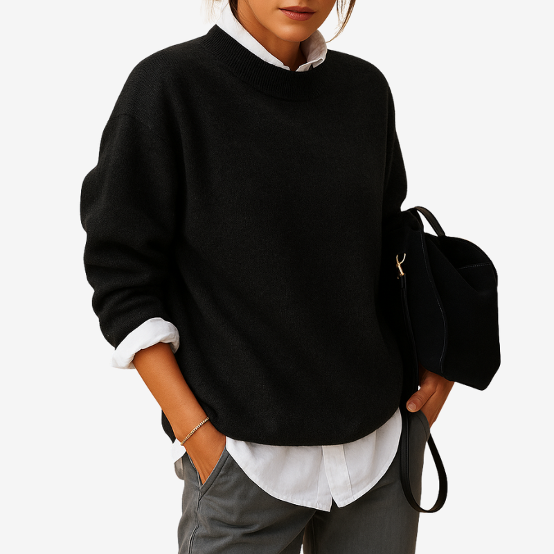 Kylie - Long Sleeve Sweater with Crew Neck