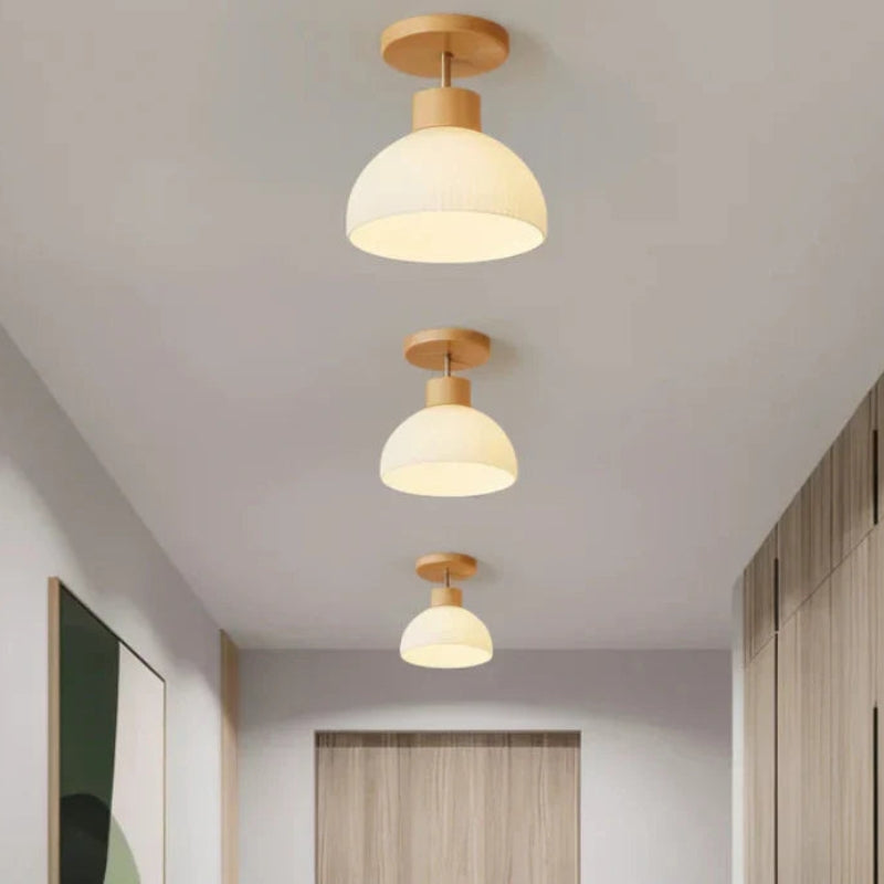 BrightRidge – Circular ribbed LED surface-mounted ceiling lamp with classic design