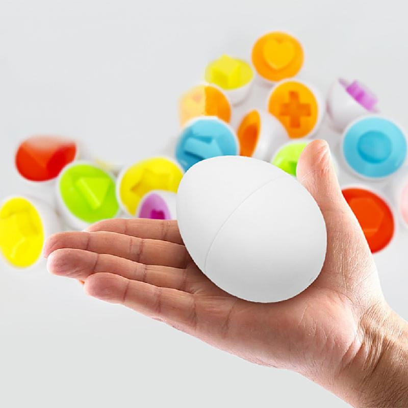 ShapeNest – Zestaw puzzli jajek dla dzieci z dopasowanymi kształtami i wyraźnymi obrazkami