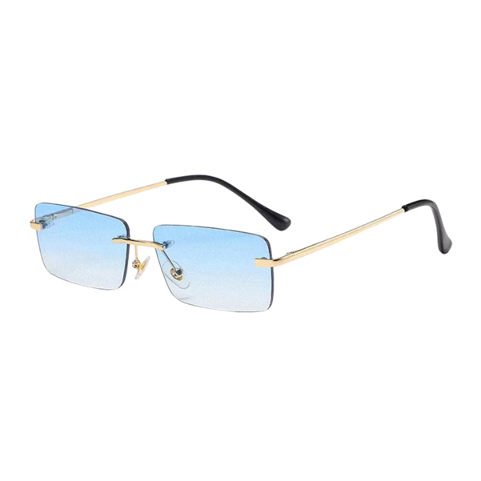 SkyMuse - Lunettes de Soleil Rectangulaires Modernes Sans Monture avec Design Léger