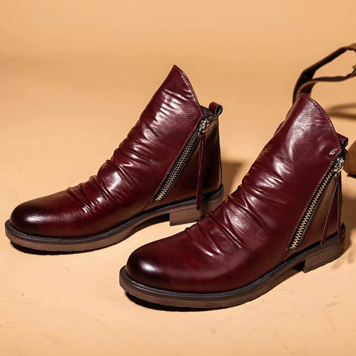 Liam – Bottes modernes avec fermeture éclair latérale et semelle légère