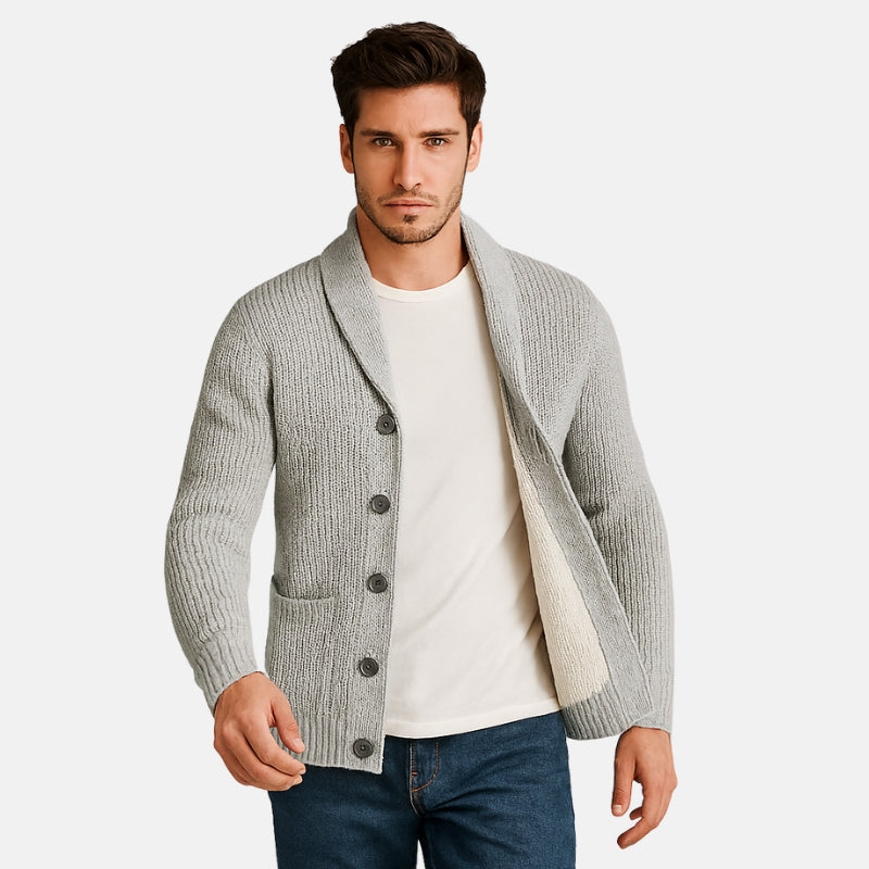 Aiden - Classic Cardigan with Long Sleeves and Front Buttons