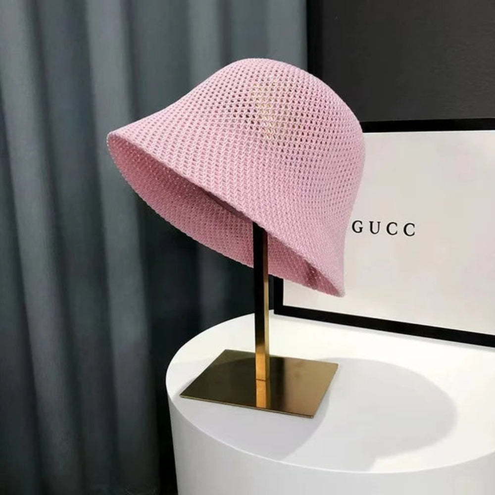 Maria - Elegante zonnehoed met brede rand en inpakbare stijl