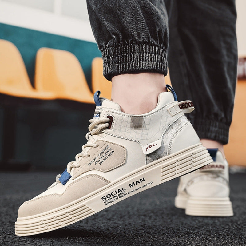 Noah – Sneakersy z płaską podeszwą, okrągłym noskiem i sznurowaniem