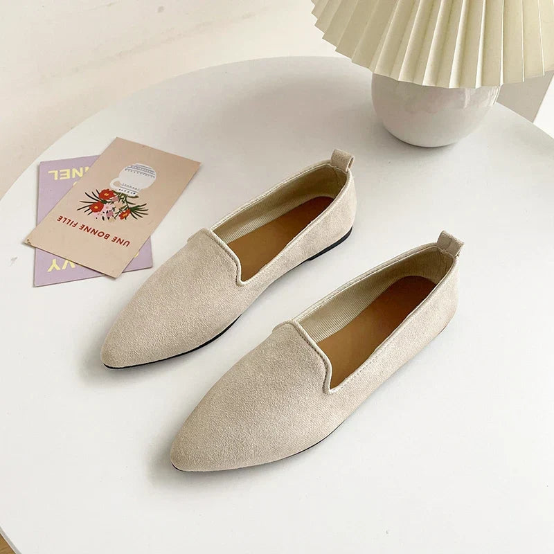 Lena - Scarpe slip-on slim con punta affusolata, vestibilità sicura e suola piatta