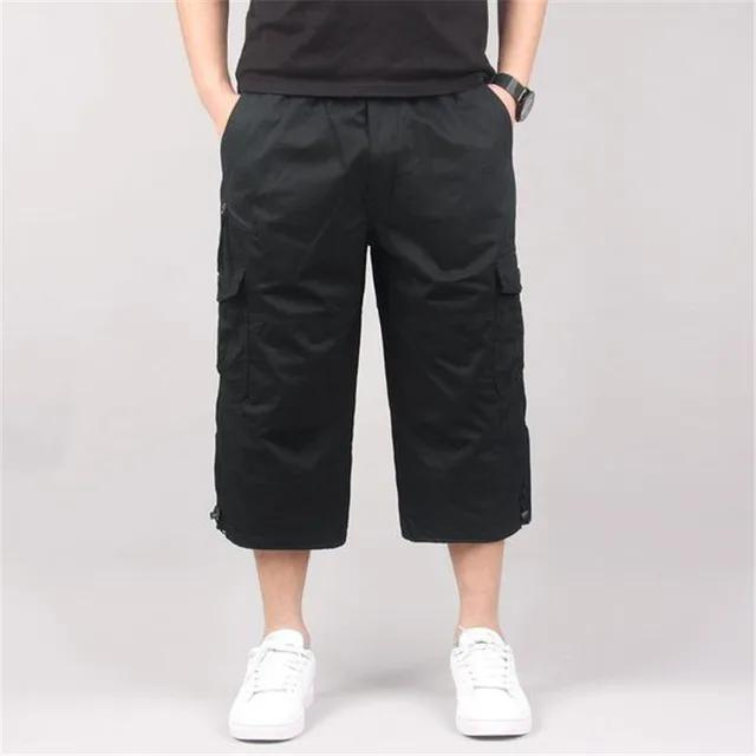 Adrian - Shorts cargo lunghi e rilassati con comfort traspirante e tasche funzionali